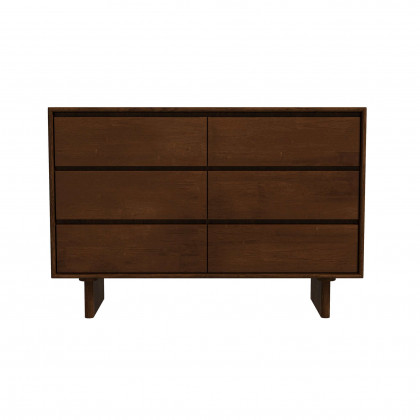 Ashcroft - Dubrovnik Mid-Century Modern Walnut Dresser with 6 Drawers