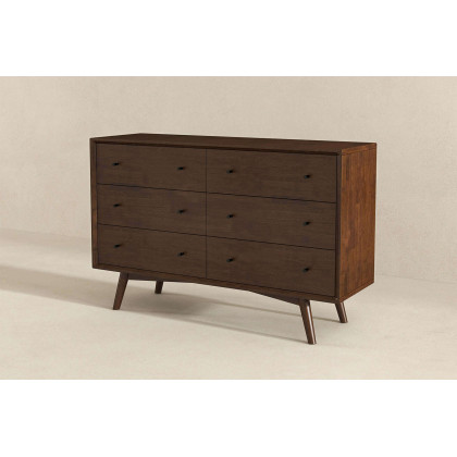 Ashcroft Mid-Century Modern Dresser with 6 Drawer - Walnut