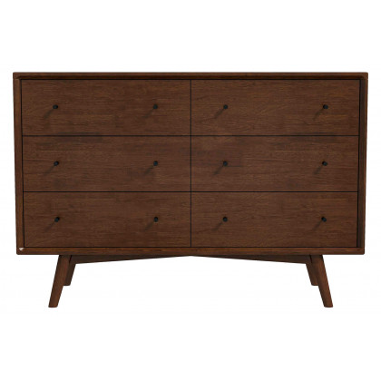 Ashcroft Mid-Century Modern Dresser with 6 Drawer - Walnut