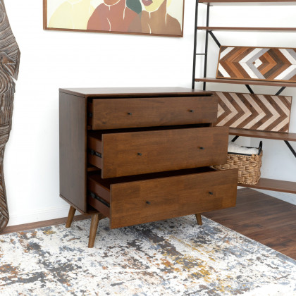 Ashcroft - Caroline Mid Century Modern Solid Wood Dresser 3-Drawer