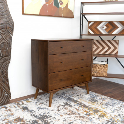 Ashcroft - Caroline Mid Century Modern Solid Wood Dresser 3-Drawer