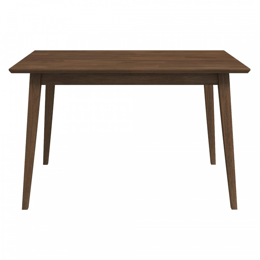 Ashcroft Levi Modern Style Solid Wood Rectangular Dining Kitchen Table - Walnut, 47"