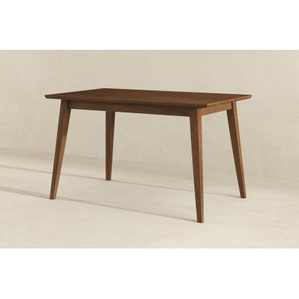 Ashcroft Levi Modern Style Solid Wood Rectangular Dining Kitchen Table - Walnut, 47"