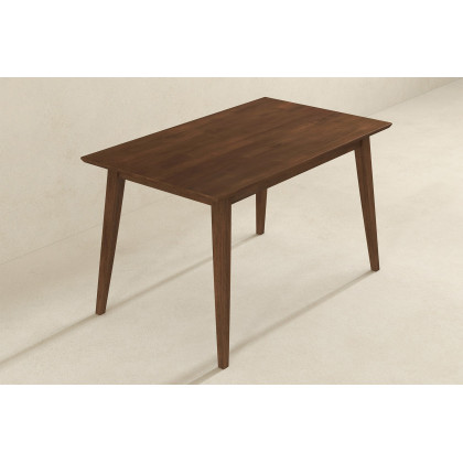 Ashcroft Levi Modern Style Solid Wood Rectangular Dining Kitchen Table - Walnut, 47"