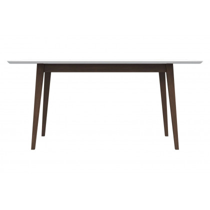 Ashcroft Levi Modern Style Solid Wood Rectangular Dining Kitchen Table - White, 47"