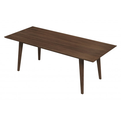 Ashcroft Levi Modern Style Solid Wood Rectangular Dining Kitchen Table - Walnut, 86"