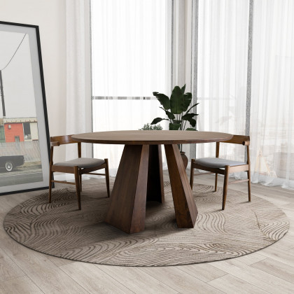 Ashcroft - Bolton Round Walnut Dining Table