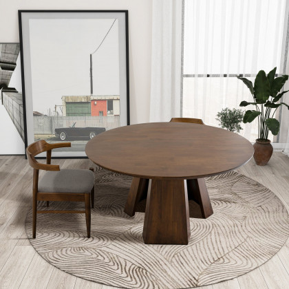Ashcroft - Bolton Round Walnut Dining Table