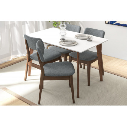 Ashcroft 47" Carlos Solid Wood Dining Table - White