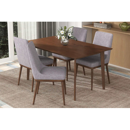 Ashcroft 63" Carlos Solid Wood Dining Table - Brown
