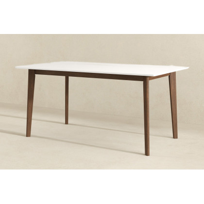 Ashcroft 59" Carlos Solid Wood Dining Table - White