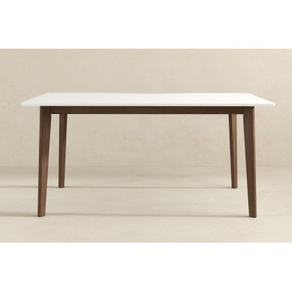 Ashcroft 59" Carlos Solid Wood Dining Table - White