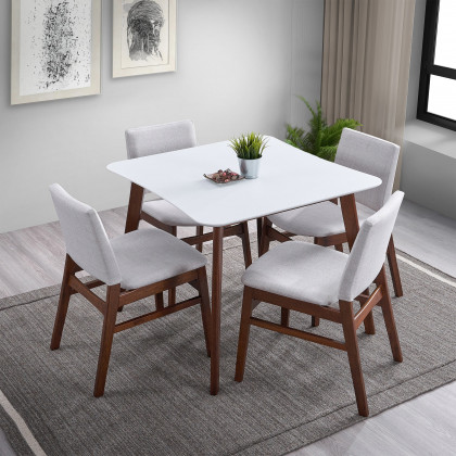 Ashcroft - Benton Modern White Top Dining Table