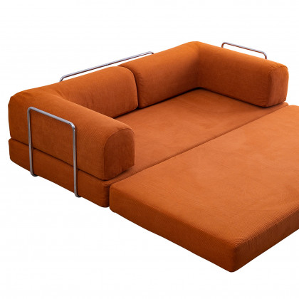Ashcroft - Estelle Orange Corduroy Daybed