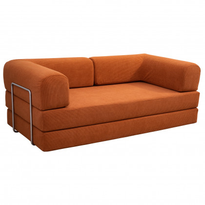 Ashcroft - Estelle Orange Corduroy Daybed