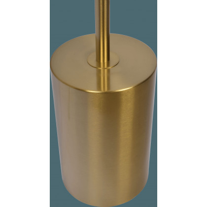Ashcroft - Harmony Brassed Gold Floor Lamp with Rotary Switch Triple Spots Metal Block Base