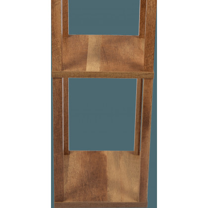 Ashcroft - Pinnacle Shelf Floor Lamp For Bedroom/Living Room, Natural Wood with Long Shade