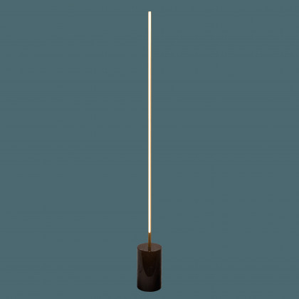 Ashcroft - Prism Brassed Gold LED Floor Lamp with On/Off Switch Faux Marble Base