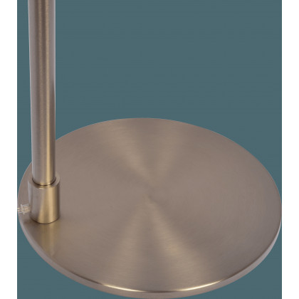Ashcroft - Serene Brushed Nickel Floor Lamp with Rotary Switch Metal Base White Linen Shade