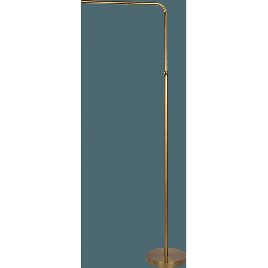 Ashcroft - Verve Brassed Gold Floor Lamp with On/Off Switch Adjustable Led Round Base
