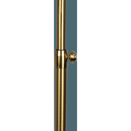 Ashcroft - Verve Brassed Gold Floor Lamp with On/Off Switch Adjustable Led Round Base