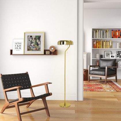 Ashcroft - Spectra Floor Lamp - Gold outer and White inner