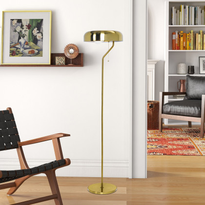 Ashcroft - Spectra Floor Lamp - Gold outer and White inner