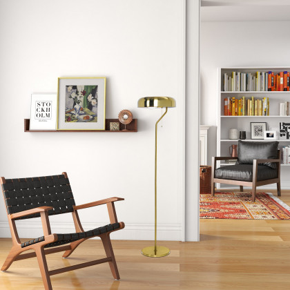 Ashcroft - Spectra Floor Lamp - Gold outer and White inner