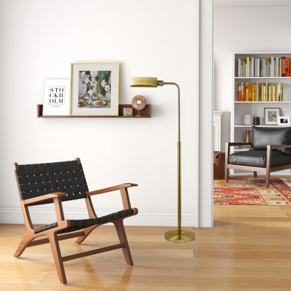 Ashcroft - Elara Floor Lamp Gold outer and White inner