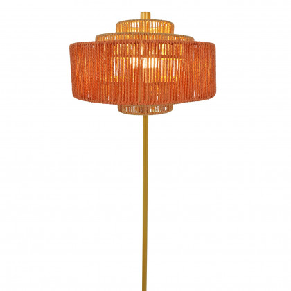 Ashcroft - Phosma Floor Lamp Gold and Natural - Terracotta