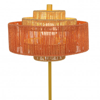 Ashcroft - Phosma Floor Lamp Gold and Natural - Terracotta