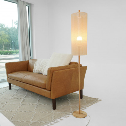 Ashcroft - Vialux Floor Lamp - Oak and Natural
