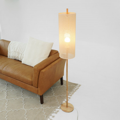 Ashcroft - Vialux Floor Lamp - Oak and Natural