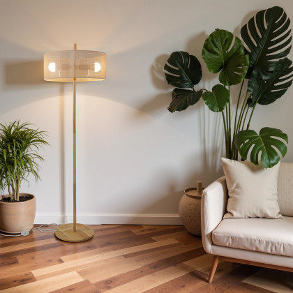 Ashcroft - Lirian Floor Lamp - Oak and Natural