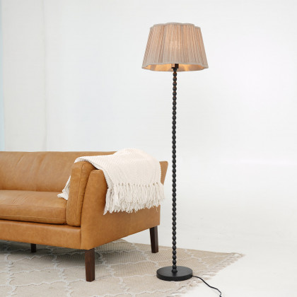 Ashcroft - Stello Floor Lamp Natural and Black