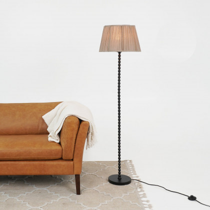 Ashcroft - Stello Floor Lamp Natural and Black