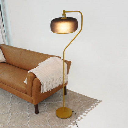 Ashcroft - Astris Floor Lamp Black Sprayed and Gold