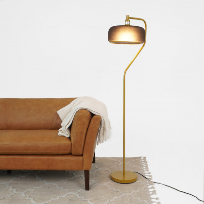 Ashcroft - Astris Floor Lamp Black Sprayed and Gold