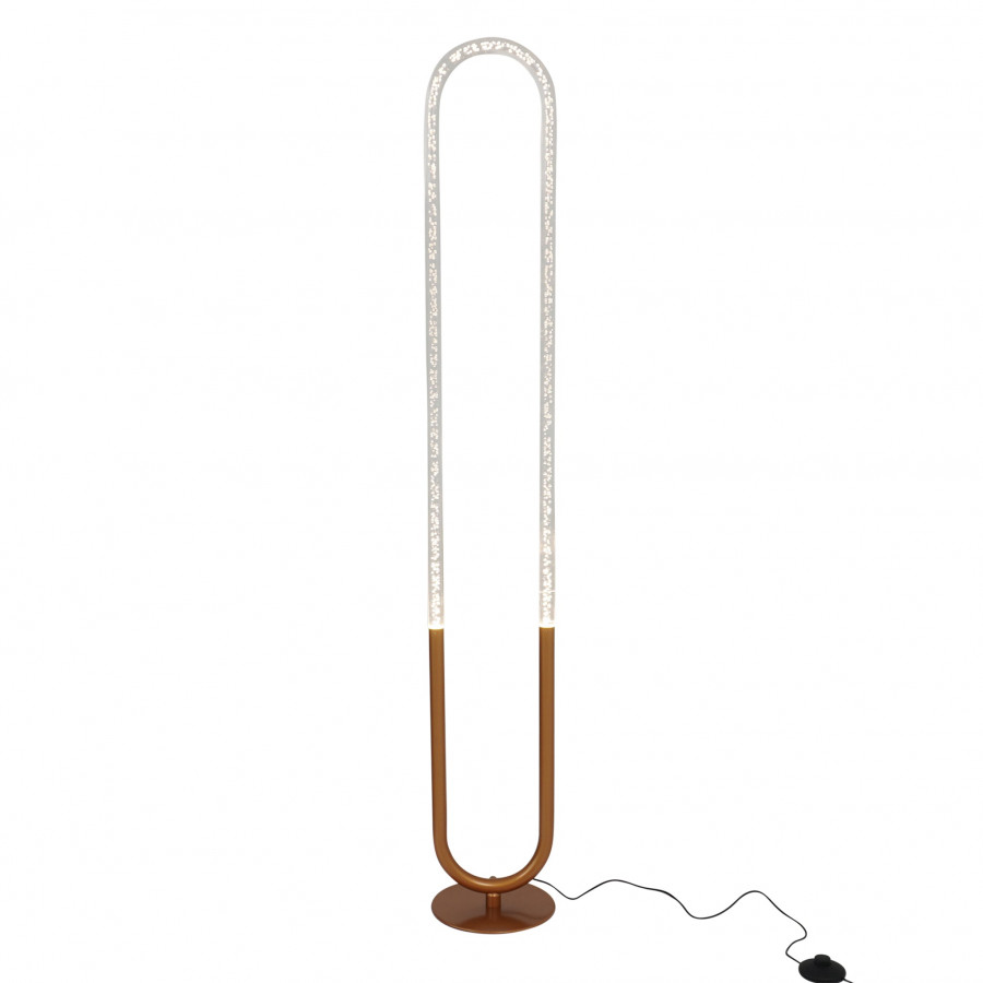 Ashcroft - Zeon LED Floor Lamp Coarse Gold and Clear