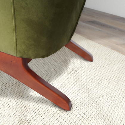 Ashcroft - Brayden Olive Green Velvet Lounge Chair