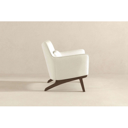 Ashcroft Brayden Mid-Century Modern Boucle Armchair - Beige