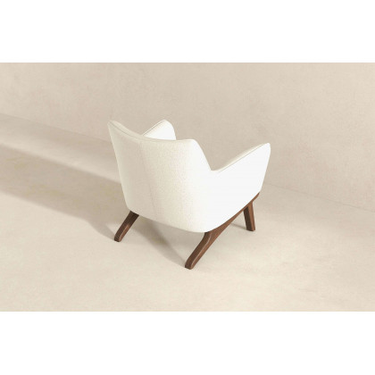 Ashcroft Brayden Mid-Century Modern Boucle Armchair - Beige