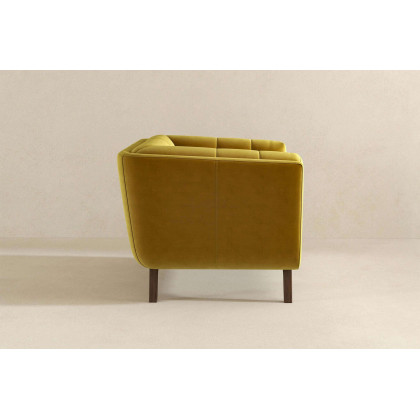 Ashcroft Addison Mid-Century Modern Velvet Lounge Chair - Gold