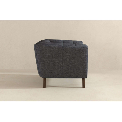 Ashcroft Addison Mid-Century Modern Linen Lounge Chair - Seaside Gray
