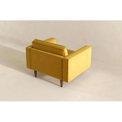 Ashcroft Casey Velvet Lounge Chair - Gold