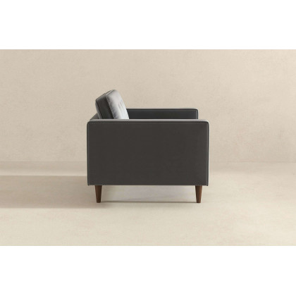 Ashcroft Casey Velvet Lounge Chair - Gray