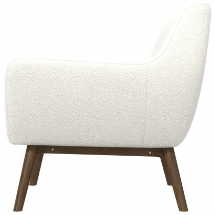 Ashcroft Panom Lounge Chair - White Boucle