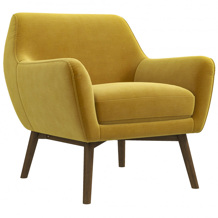 Ashcroft Panom Lounge Chair - Gold Velvet