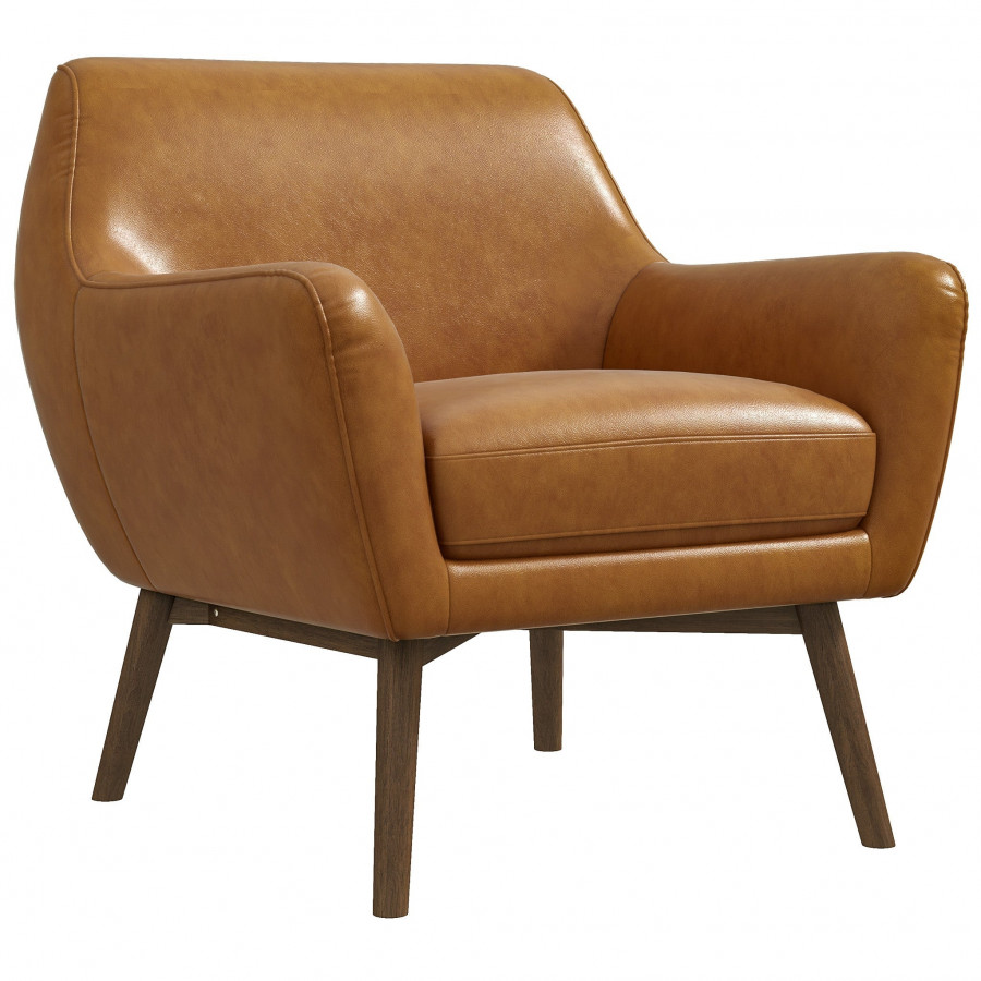 Ashcroft Panom Lounge Chair – Tan Leather