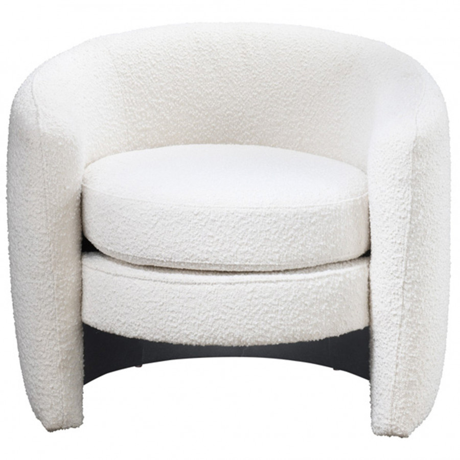 Ashcroft - Avalon White Boucle Lounge Chair